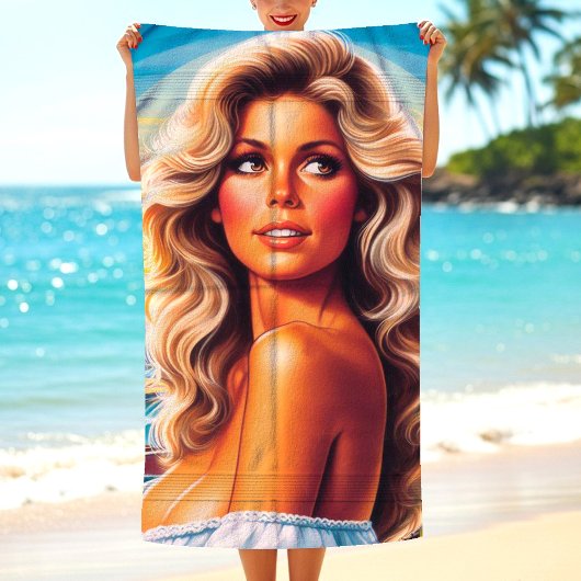 80s Summer Woman Strandtuch
