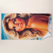 80s Summer Woman Strandtuch (Vorderseite)