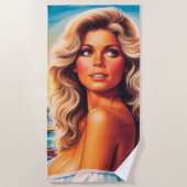 80s Summer Woman Strandtuch (Vorderseite)