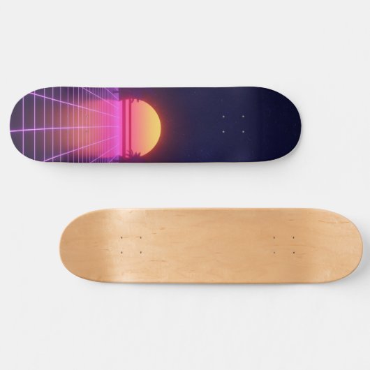 80s Sunset Skateboard (Horizontal)