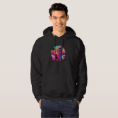 80s Synthwave and Poodle Aesthetic Hoodie (Vorne ganz)