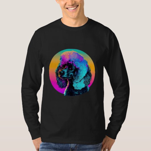 80s Synthwave and Poodle Aesthetic T-Shirt (Vorderseite)