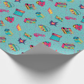 80s Themed Wrapping Paper Geschenkpapier (Ecke)