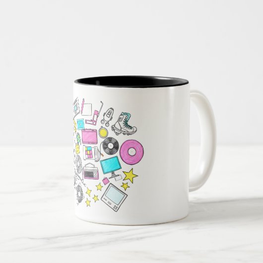 80s Throwback Mug Zweifarbige Tasse (VorderseiteRechts)