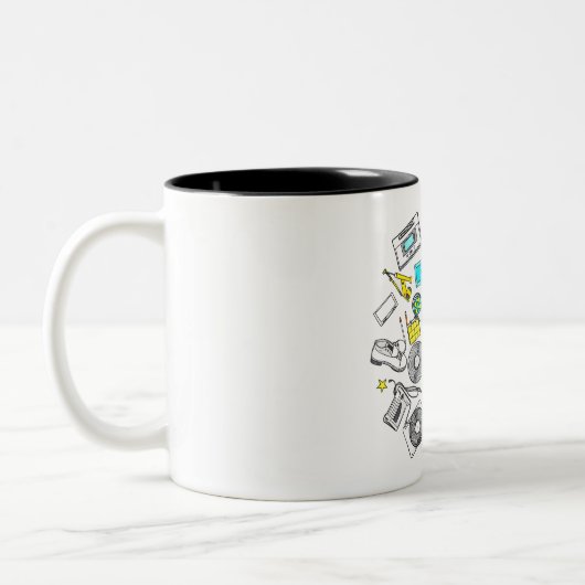 80s Throwback Mug Zweifarbige Tasse (Links)