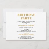 80th Birthday 1946 Legend White & Gold Photo Einladung (Rückseite)