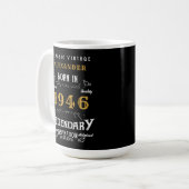 80th Birthday 1946 Legendary Retro Kaffeetasse (Vorderseite Links)