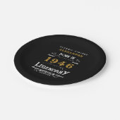 80th Birthday 1946 Legendary Retro Pappteller (Schrägansicht)