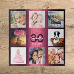 80th birthday 80 Foto von Woman Purple Puzzle<br><div class="desc">A gift for a woman's 80th birthday,  celebrating her life with a leibe of 8 of your fotos. Templates for a name,  alter 80 and date. Date of birth or the date of the anniversary. Dark purple and white colored letters. Girly and feminine purple gradient background color.</div>