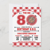 80th Birthday Barbecue Invitation Einladung (Vorderseite)
