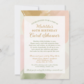 80th Birthday Card Shower by Mail Photo Invitation Einladung