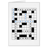 80th Birthday, Crossword Puzzle (Vorne)