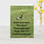 *80th BIRTHDAY* FROM CONFUSED WOODPECKER  Card Karte (Gelbe Blume)