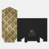 80th Birthday Gold Damask Thank You  Geschenkschachtel (Ungefaltet)