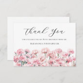 80th Birthday Holly January Birth Flower Custom Dankeskarte (Vorne/Hinten)