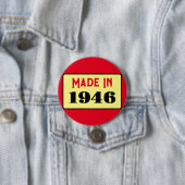 80th Birthday party born 1946 80 pin Button (Beispiel)