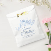 80th Birthday Party Dusty Blue Rose Floral Custom Geschenktütchen (Versiegelt)