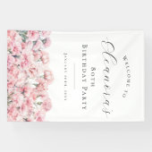 80th Birthday Party January Birth Flower Welcome Banner (Horizontal)