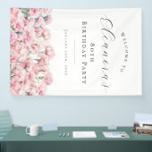 80th Birthday Party January Birth Flower Welcome Banner (Messe)