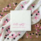 80th Birthday Party Pink Hello 80 Modern Elegant Serviette