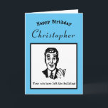80th Birthday Retro Cartoon Funny Personalized Karte<br><div class="desc">Say happy birthday and have some fun with this vintage retro style birthday card. Easily customized using the template provided.</div>