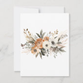 80th Birthday Rustic Floral Fall Einladung (Rückseite)