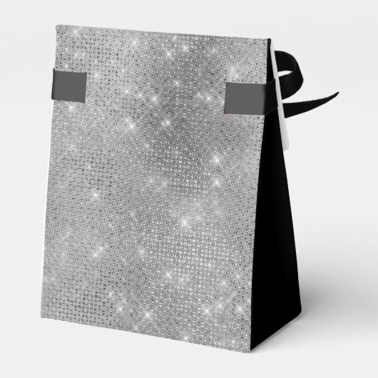 80th Birthday Silver Thank You Favor Box Geschenkschachtel (Rückseite)