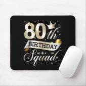 80th Birthday Squad 80th Birthday Party 80 Year Ol Mousepad (Mit Mouse)