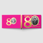 80th birthday two photos hot pink gold gästebuch (Voll)