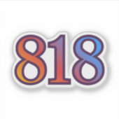 818 Engel Zahl Erfolg Aufkleber (Vorderseite)