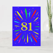 81. Birthday Explosion Card Karte (Vorderseite)