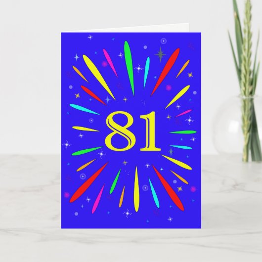 81. Birthday Explosion Card Karte (Vorderseite)
