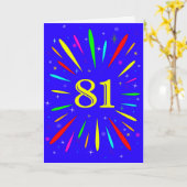 81. Birthday Explosion Card Karte (Gelbe Blume)