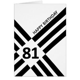 81. Diagonal Black Line Design Geburtstag