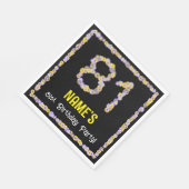 81. Geburtstag: Blumennummer, Individuelle Name, B Serviette (Ecke)