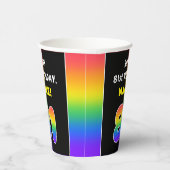 81. Geburtstag: Farbiger Regenbogen # 81, Individu Pappbecher (Rechts)