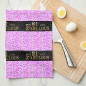 81. Geburtstag Geschirrtuch (Viertel Falte)