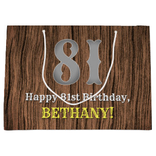 81. Geburtstag: Inspirierter Country Western Look, Große Geschenktüte