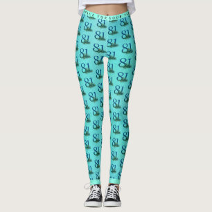 81. Geburtstag oder Jubiläum Pfauenmuster Leggings