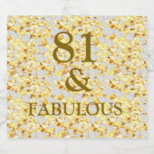 81. Geburtstag Schaumweinetikett (Einzelnes Label)