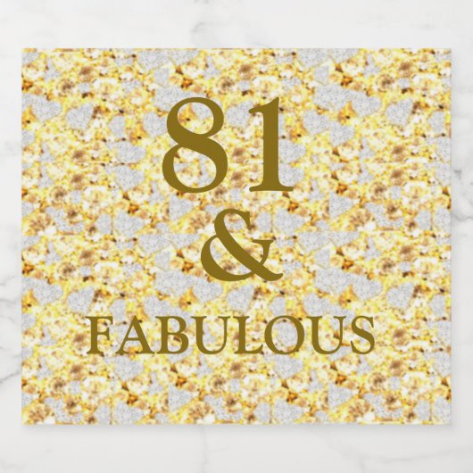 81. Geburtstag Schaumweinetikett (Einzelnes Label)