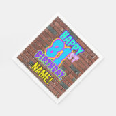 81. Geburtstag ~ Spaß, Urban Graffiti Inspiriert L Serviette (Ecke)