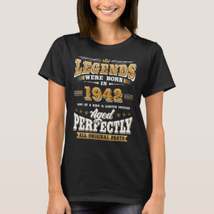 81. Geburtstag Vintage Legenden Geboren 1942 81 ih T-Shirt