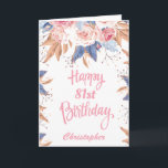 81. Geburtstag Wasserfarbe Botanisches Pink Floral Karte<br><div class="desc">81. Geburtstagskarte Watercolor Botanisch Pink Flora Geburtstagskarte. 1. 2. 4. 5. 7. 8. 9. 10. 11. 12. 13. 14. 15. 16. 17. 18. 19. 20. 21. 30. 40. 50. 60. 70. 80. 90. 100 Jedes Alter. Für weitere Anpassungen klicken Sie bitte auf die Schaltfläche "Anpassen" und verwenden Sie unser Designwerkzeug,...</div>