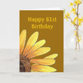 81. Geburtstagkarte Karte (Gelbe Blume)