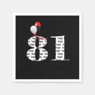 81. Geburtstagsballons Serviette