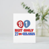 81. Geburtstagsdesigns Postkarte (Stehend Vorderseite)