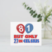 81. Geburtstagsdesigns Postkarte (Stehend Vorderseite)