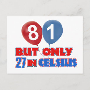 81. Geburtstagsdesigns Postkarte