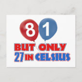 81. Geburtstagsdesigns Postkarte (Vorderseite)